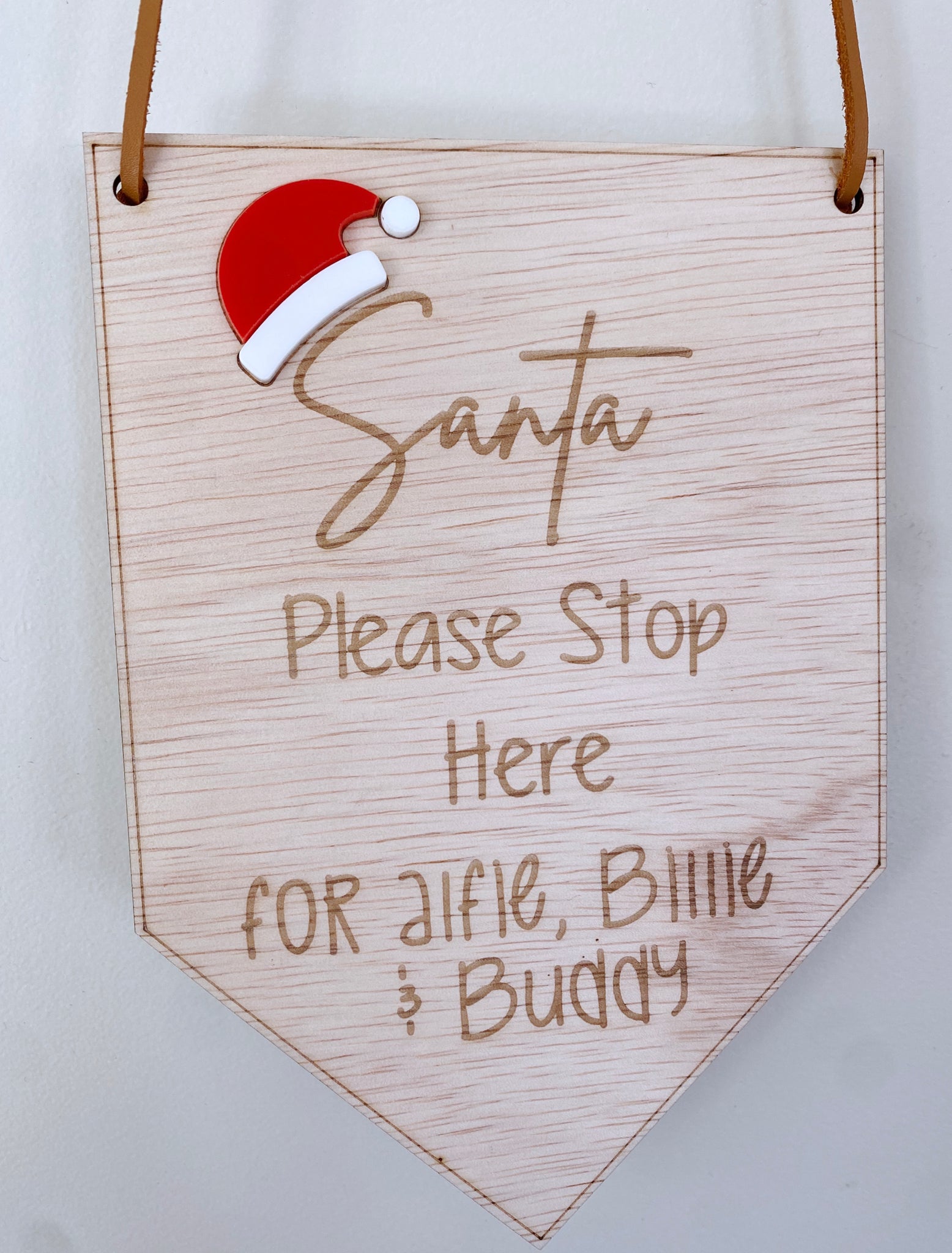 Santa Stop Here Sign