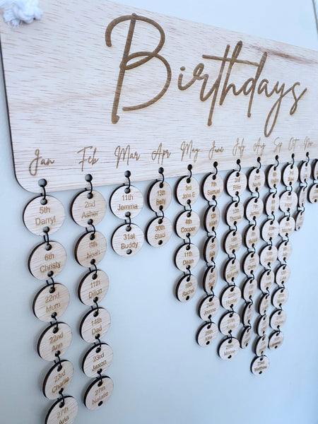 Birthday Calendar