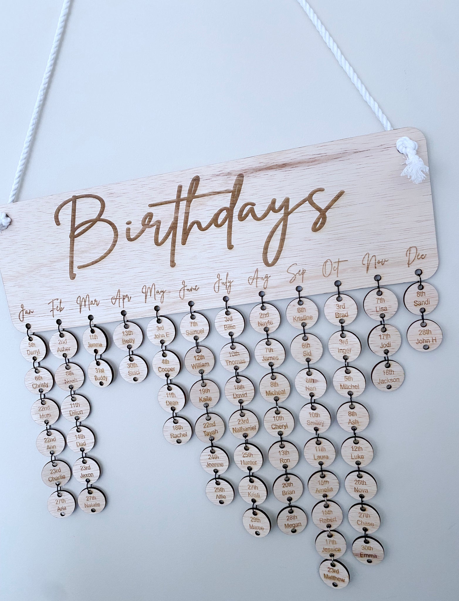 Birthday Calendar