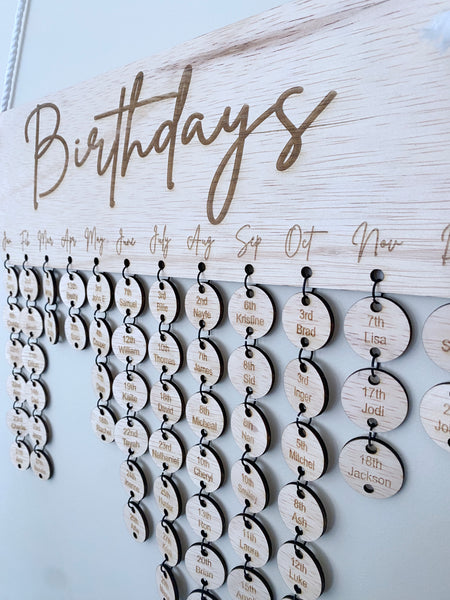 Birthday Calendar