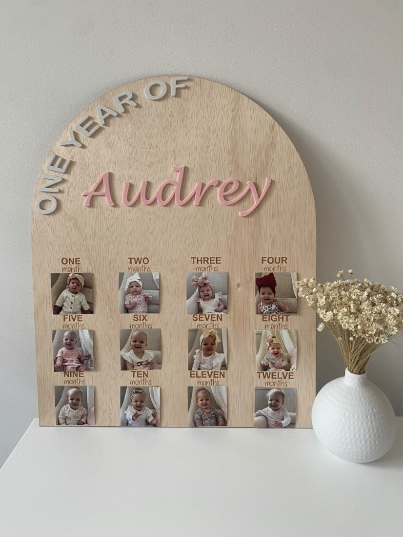 First Birthday Photo Board