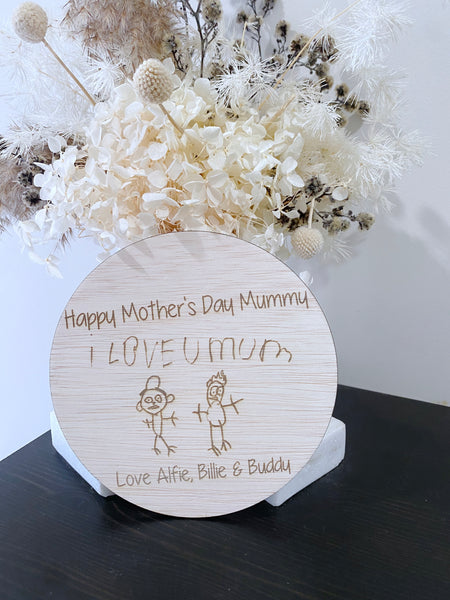 Mother's Day Plaques with Drawing