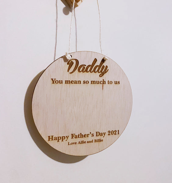 Personalised 'Daddy' plaque